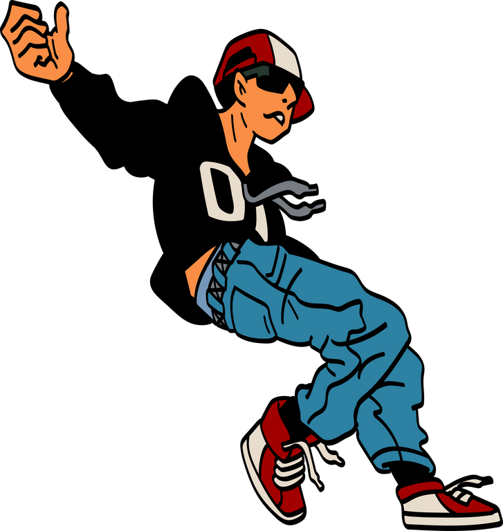 Hip-Hop young man dancer character